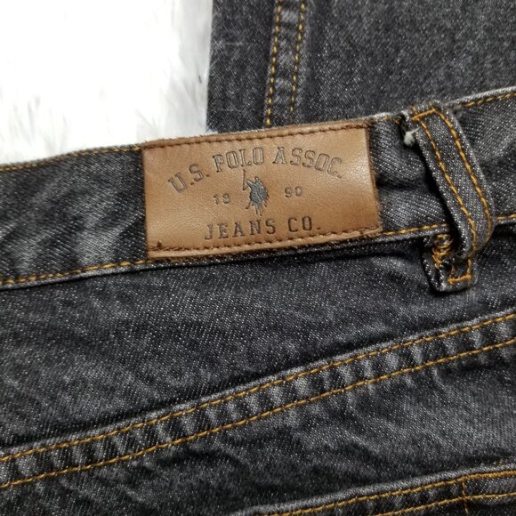 Vintage US Polo Assoc Black Jeans Women Size 13/14 100% Cotton 5 Pocket - Picture 4 of 4